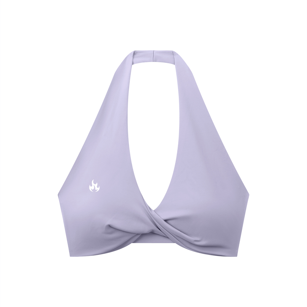 Women's Pleated Halter Sports Bra